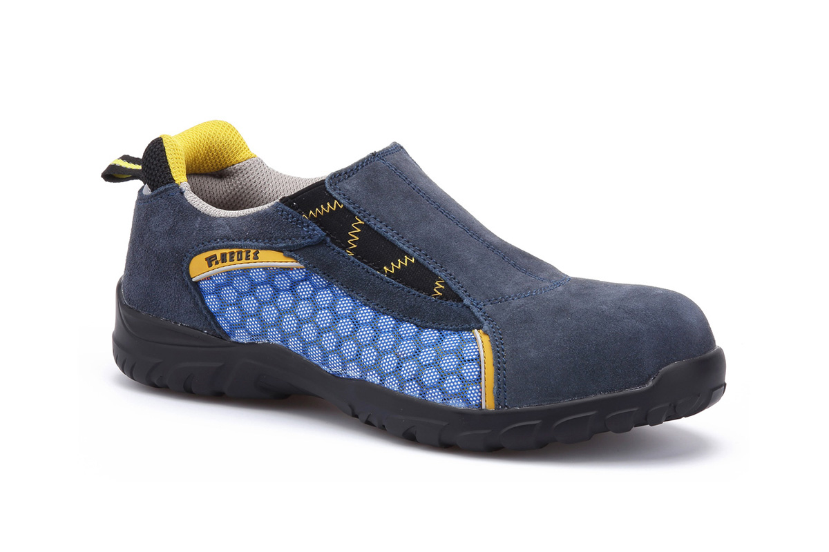 Zapatos de Seguridad para Hombre Zapatilla de Trabajo Sin Cordones Anti-punción Calzado de Protección S3 