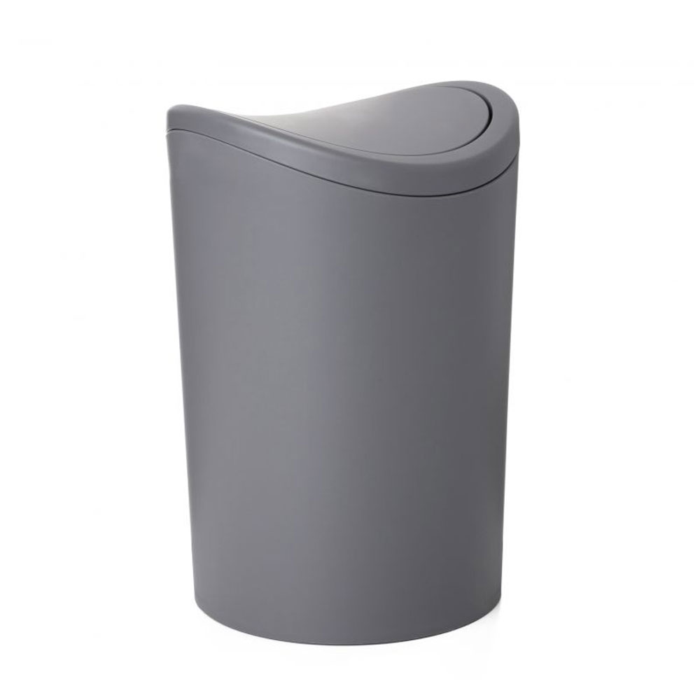 PAPELERA BAÑO BASCULANTE 6L STANDARD - GRIS