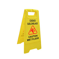 Señal de suelo - Advertencia pavimento mojado