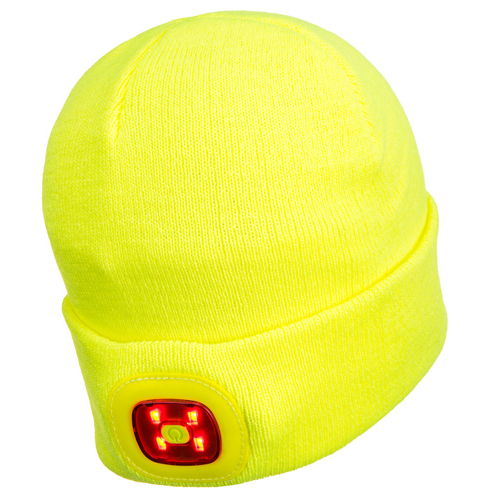 B028 - Gorro con doble LED recargable Amarillo 1