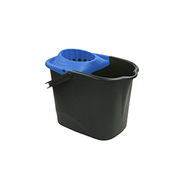 CUBO FREGAR ELEGANCE 15L NEGRO + ECURRIDOR COLOR AZUL