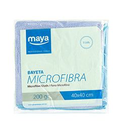 BAYETA MICROFIBRA TERRY AZUL 40x40 MAYA-Pack 5uds