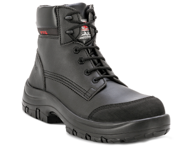 Bota de seguridad muy ligeras. Para la fabricación de estas botas se ha utilizado una piel técnica de micro-fibra negra y se ha reforzado su empeine utilizando ECO cuero para posibles trabajos con riego de rozaduras. Su interior está fabricado en tejido t